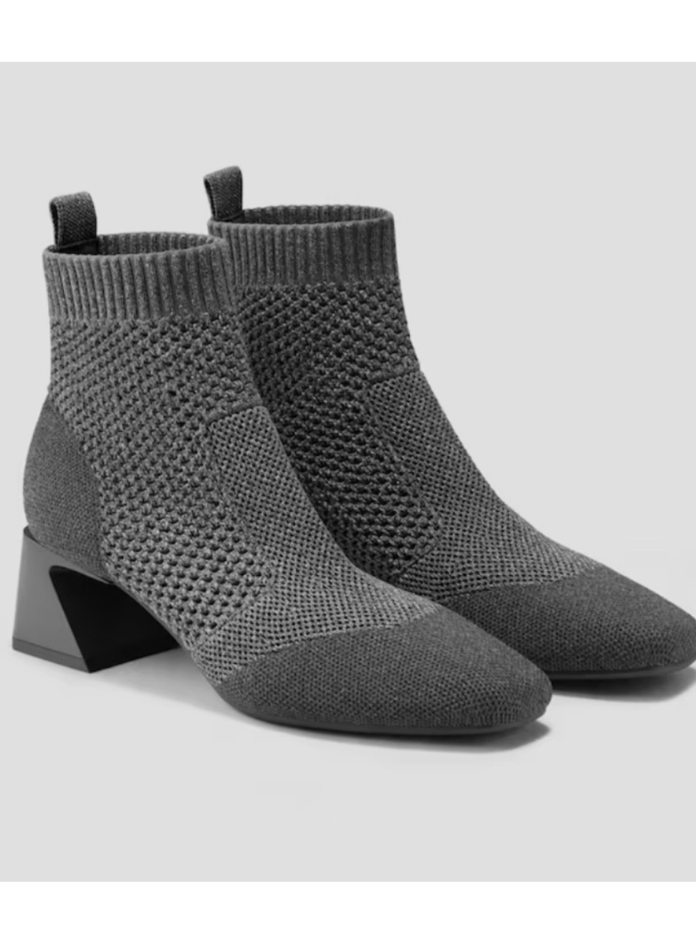 VIVAIA Square-Toe Perforated Heeled Boots Melissa LIKE NEW